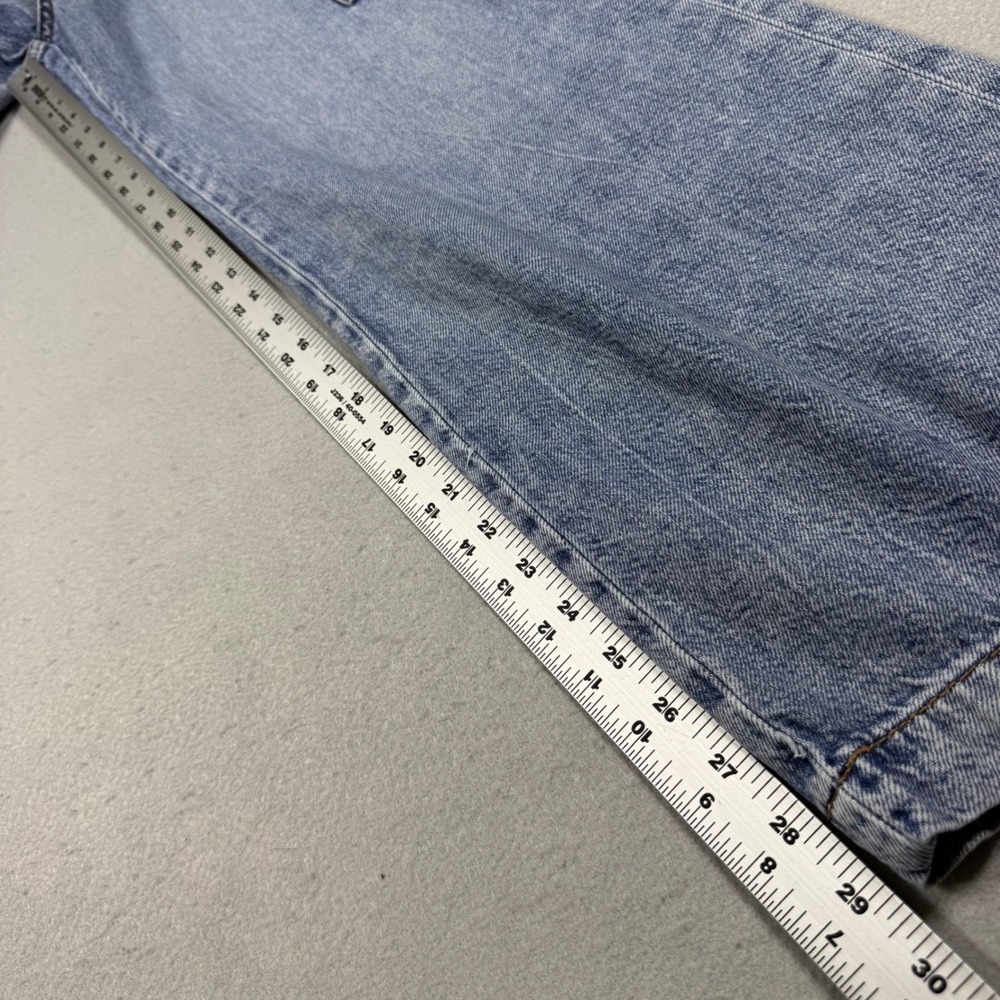 Aeropostale High Rise Wide Leg Cargo Jeans Blue Denim Light Wash Women S Short - Picture 7 of 10